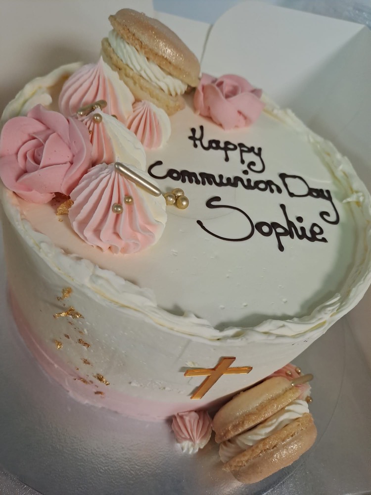 Communion cake by The Rós Café, custom cakes Clare