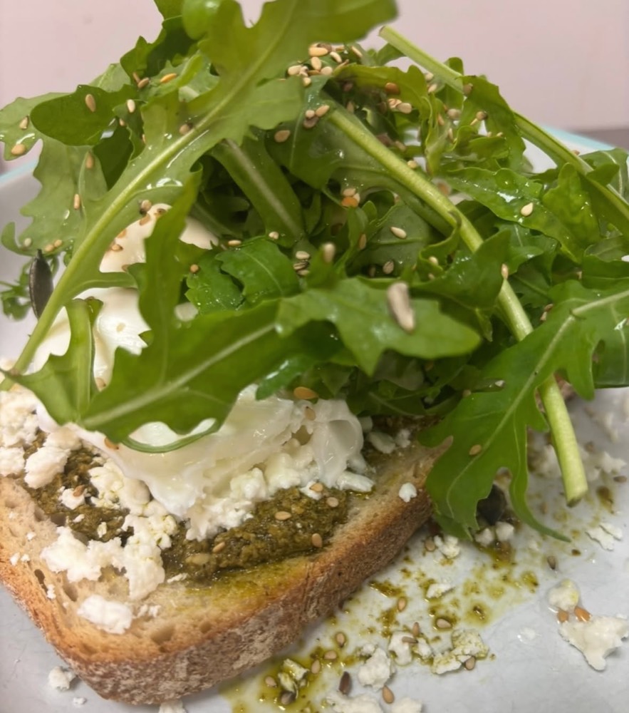 Pesto and feta on toasted sourdough at The Rós Café, Co. Clare