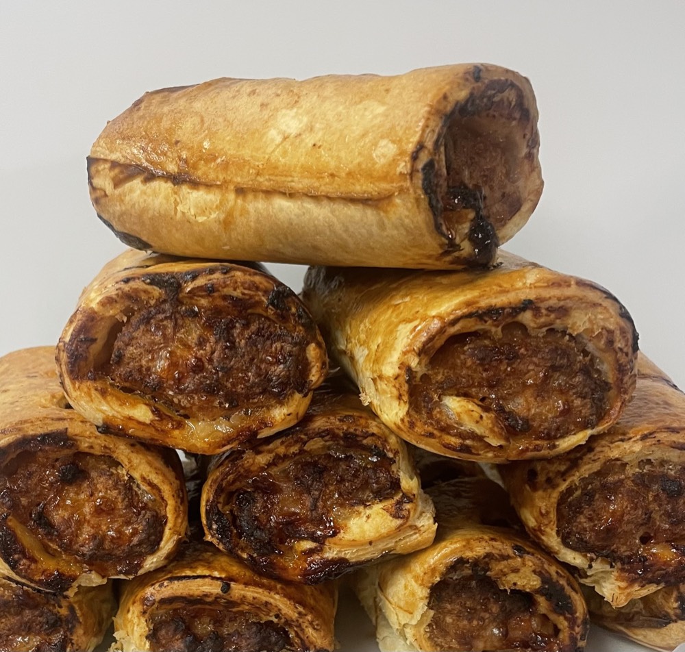 Freshly baked sausage rolls at The Rós Café, Newmarket on Fergus
