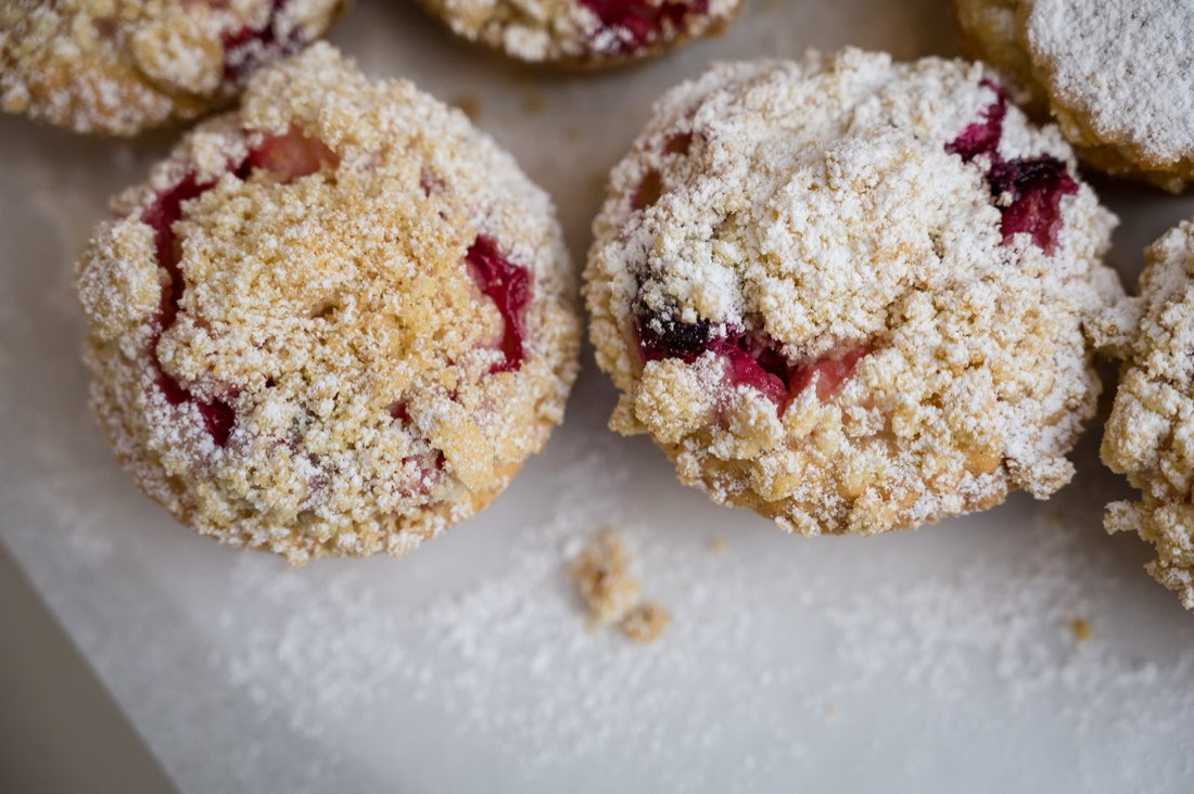 Mixed berry crumble muffins at The Rós Café, Newmarket on Fergus