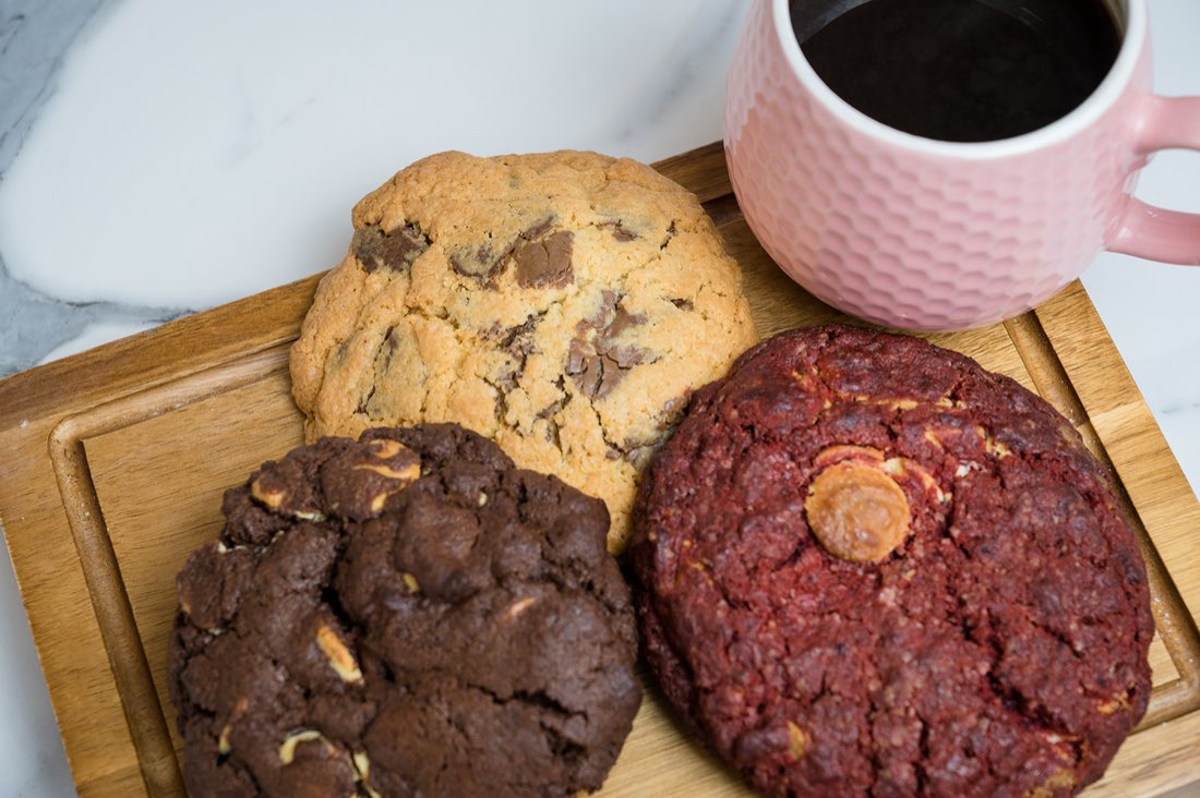 Freshly baked cookies with coffee at The Rós Café, Co. Clare