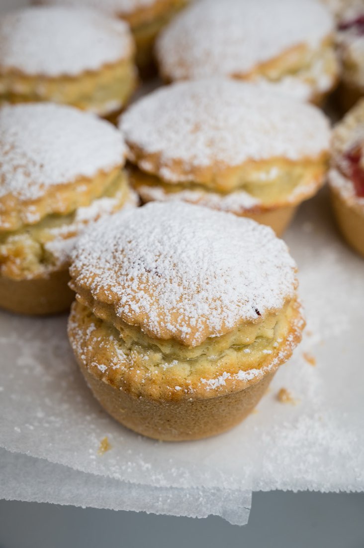 Cream-filled buns dusted with icing sugar at The Rós Café, Co. Clare